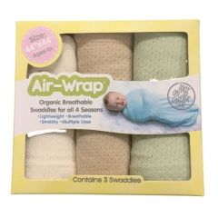 Baby Green/Coca/Cream - AirWrap Blankets, Washcloths & Hair Towels