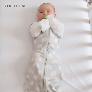 Hybrid 4-in-1 (Sleepy Elephant) with remobable arms and inbuilt pacifiers - Woombie
