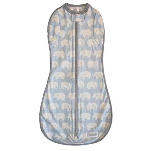 Convertible Woombie - Blue Kiss Elephant Swaddle Baby