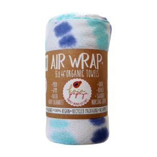 Blue Aqua White Tie Dye - Airwrap Hair Towel