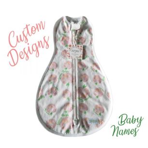 Custom Original Swaddle with baby name pack of 2 - Woombie