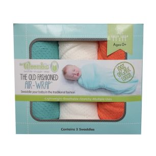 Teal, Cream & Orange -  AirWrap Blankets, Washcloths & Hair Towels Main Image