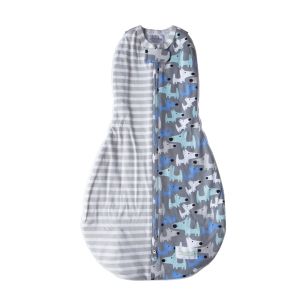 Grow With Me Swaddle - Doggie Stripes