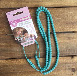 Navy teething necklace - Woombie