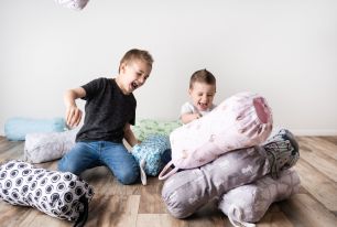 Fairy Bunny - Lolli Lounger Pillow with Protective Removable cover - Woombie