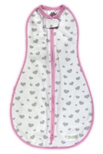 Original Woombie, Gray Hearts Pink Trim