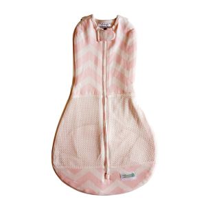 Grow With Me Swaddle AIR - Dreamy Pink Chevron Main Image Woombie