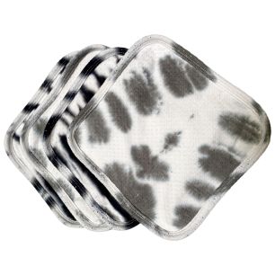 2 Gray & White / 2 Black & White - AirWrap Blankets, Washcloths & Hair Towels