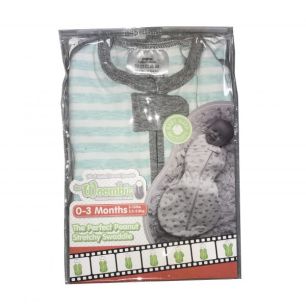 Original Woombie - Minty Stripes | Ergonomic Baby Sleeper Sack Packaging