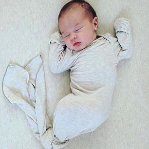 Woombie Bamboo Mod Sleeper Baby in Grey