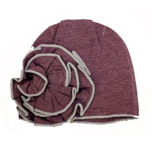 Shangri'La (Purple) - Bamboo Flower Mod Hats | Baby flower beanie - Woombie