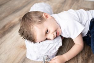 Gray Rainbows - Lolli Lounger Pillow with Protective Removable cover - Woombie