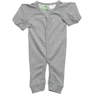 Organic Cotton Rompers Lightwear Breathable Onesie (Heather Gray) - Woombie
