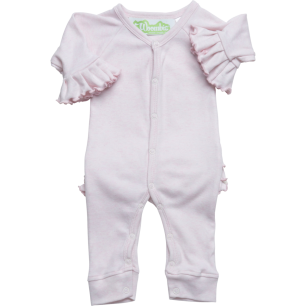 Organic Cotton Rompers Lightwear Breathable Onesie (Heather Pink) - Woombie