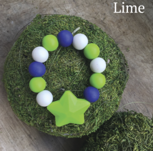 Larissa Lime Chewlery Baby Bracelet | Woombie Bracelts