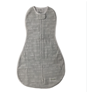 Grow With Me Swaddle - Hello World Gray