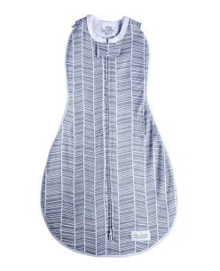 Grow With Me Swaddle - Gray Herringbone