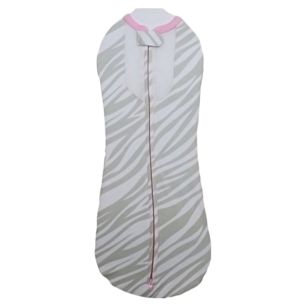 Woombie - Air Swaddle 14-19lbs - Grey Zebra Pink Trim