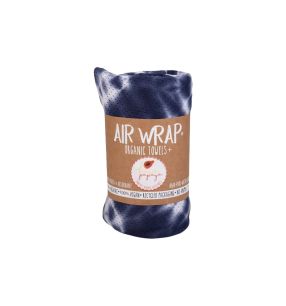 Single Navy/White Tie Dye - AirWrap Blankets, Washcloths & Hair Towels