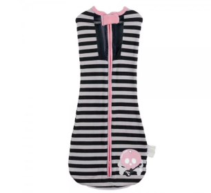 Woombie Swaddle Air - Stripes / Pink Skull 5-13lbs